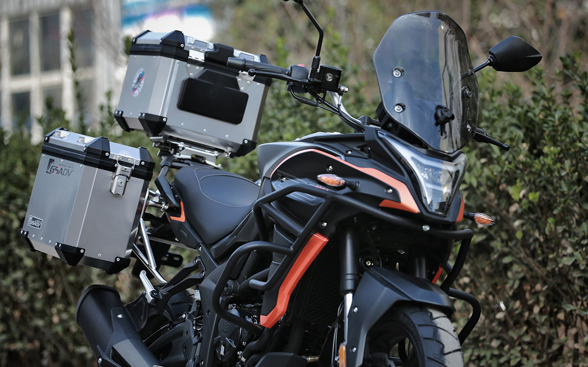 gsadv拉力改装部件适用隆鑫无极300ds摩托车尾箱摩托车尾箱