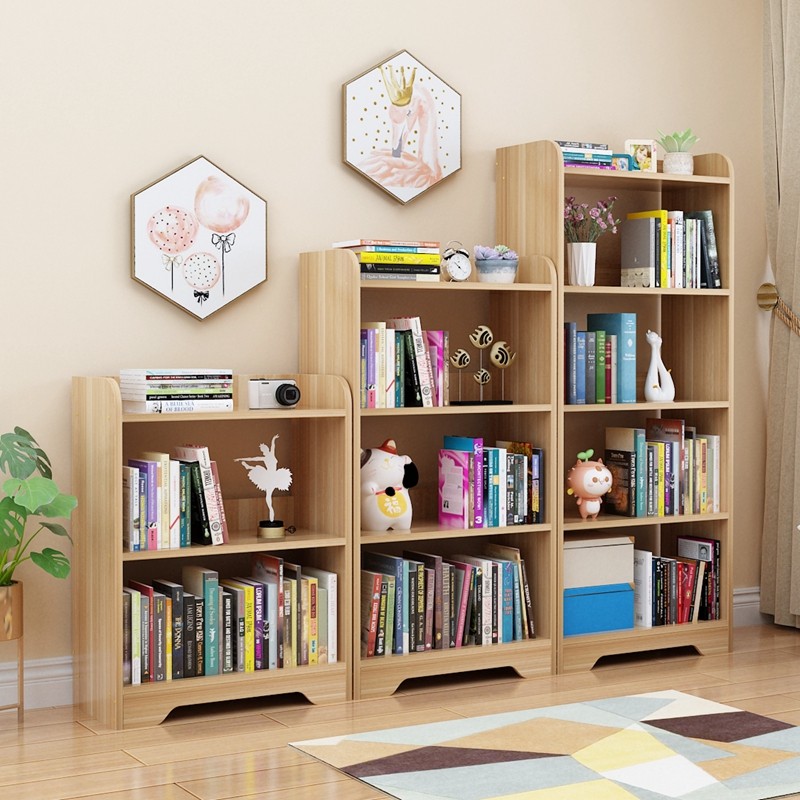 简易落地书架儿童多层卧室书柜简约学生家用书架