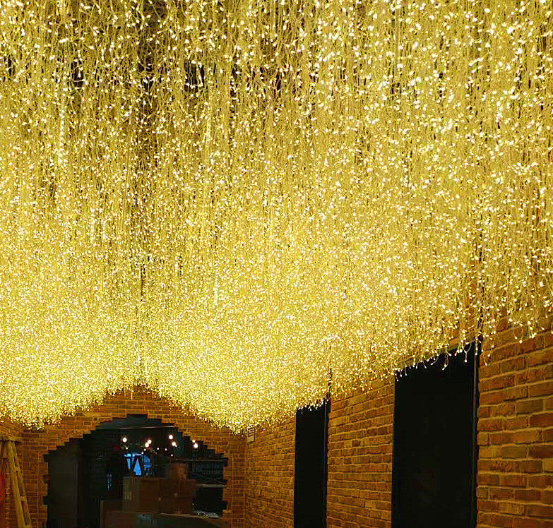 led冰条窗帘瀑布灯彩彩灯闪灯串灯满天星门头装饰灯