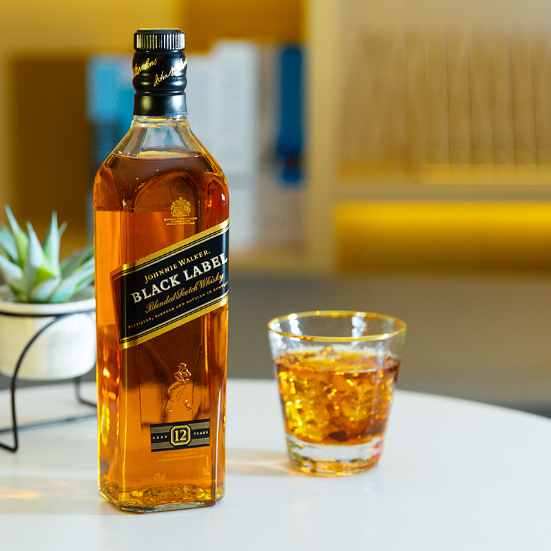 英国尊尼获加黑方苏格兰威士忌1000ml进口烈酒海外洋酒威士忌