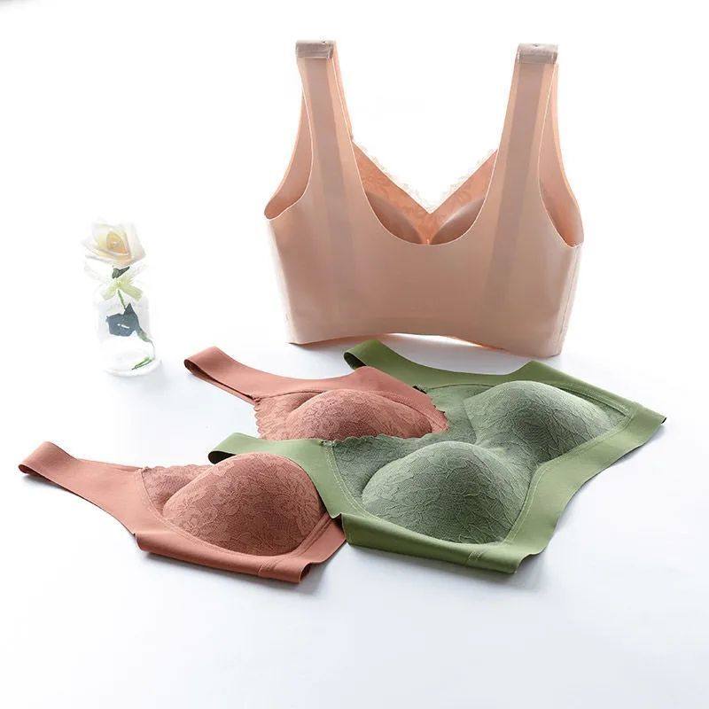 泰国乳胶无痕内衣女无钢圈小胸聚拢