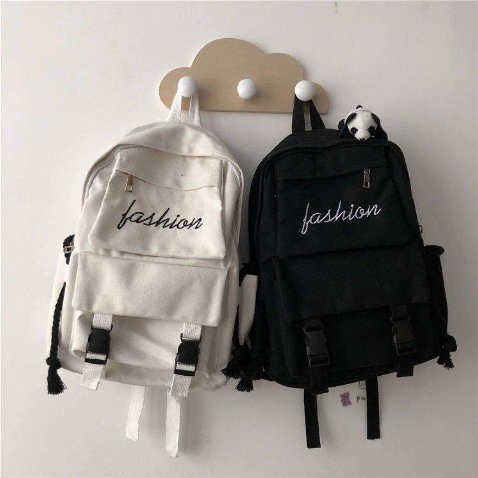 日系原宿暗黑少女女学生书包韩国ins港风复古书包