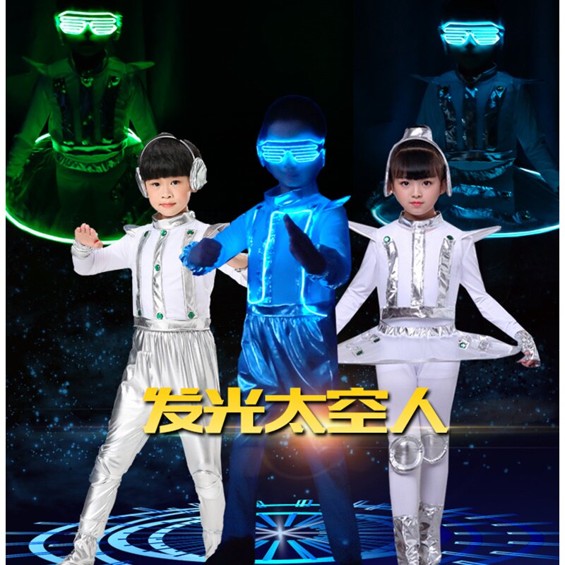 21新新元旦儿童机器人走秀舞蹈中小学生科技感太空环保表演