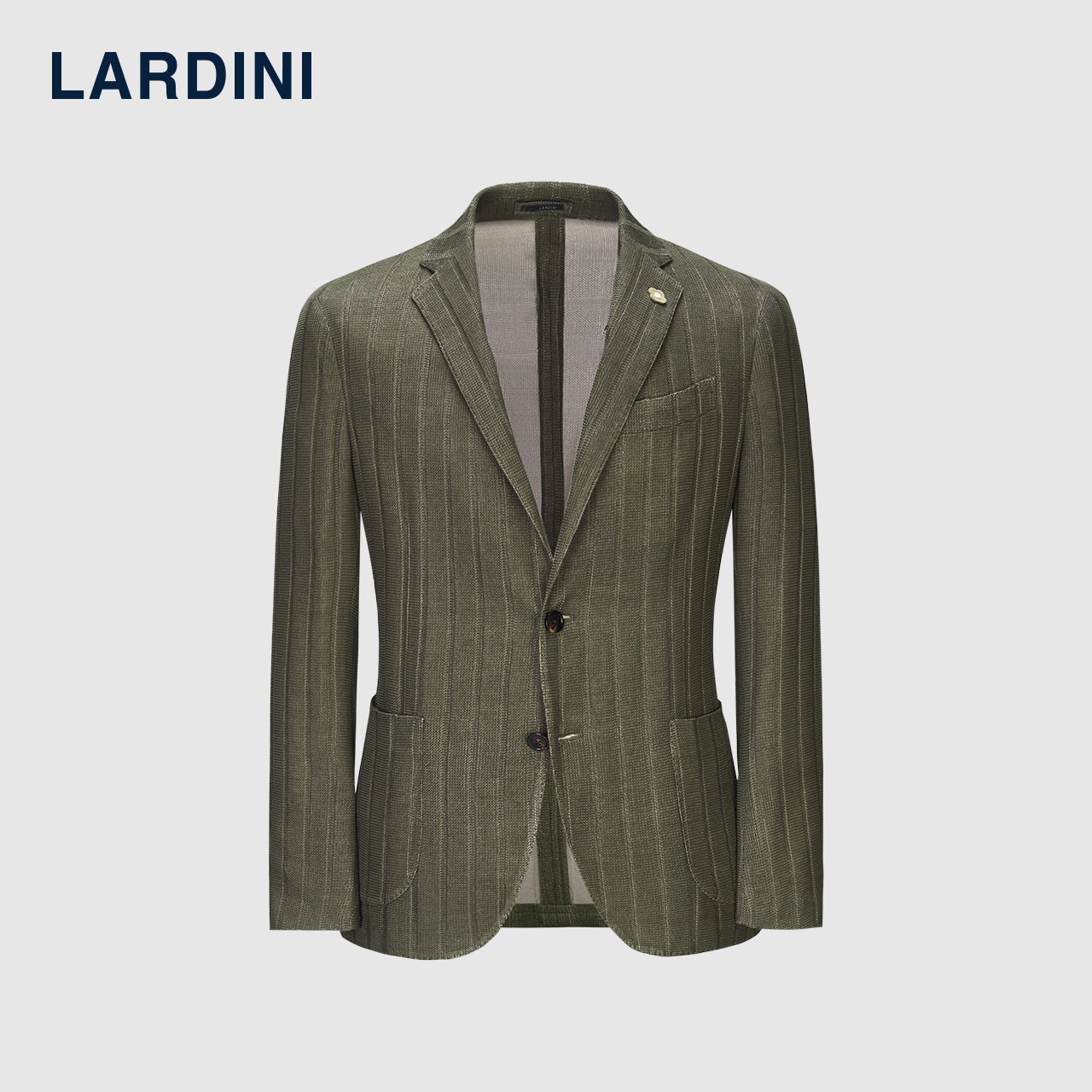 lardini意大利进口条纹针织单西男士时尚轻薄西装休闲西服