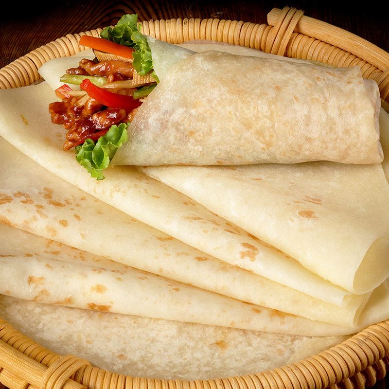 手工春饼薄饼山东杂粮煎饼旗舰店烙馍面皮卷饼手抓饼