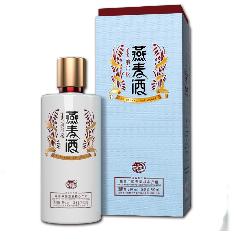 燕麦清香香型白酒纯粮酿造草原特产整箱4瓶国产白酒