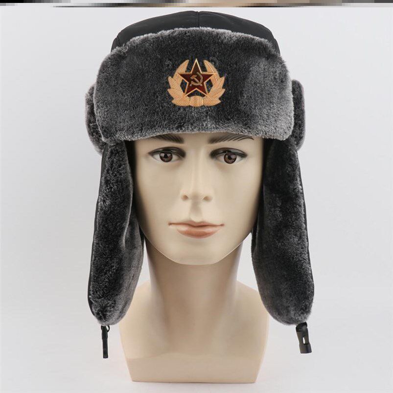 苏联雷锋棉帽站同款护耳帽子苏维埃俄罗斯骑车冬季帽子