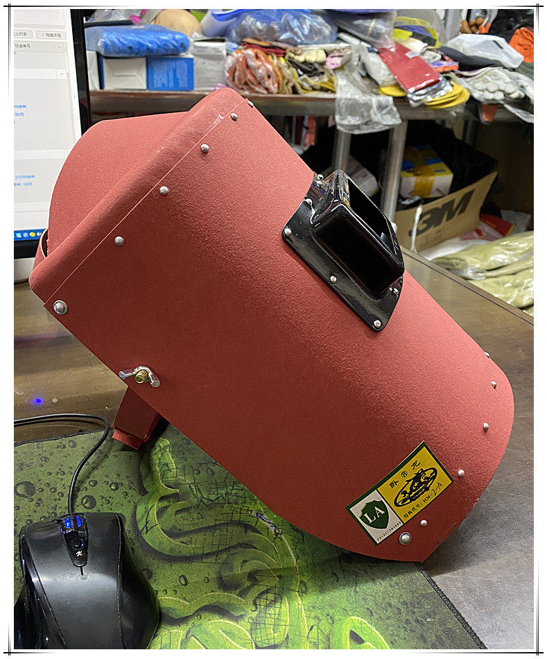 红钢纸头头戴耐高温隔热焊接帽子电焊焊工切割防护面罩