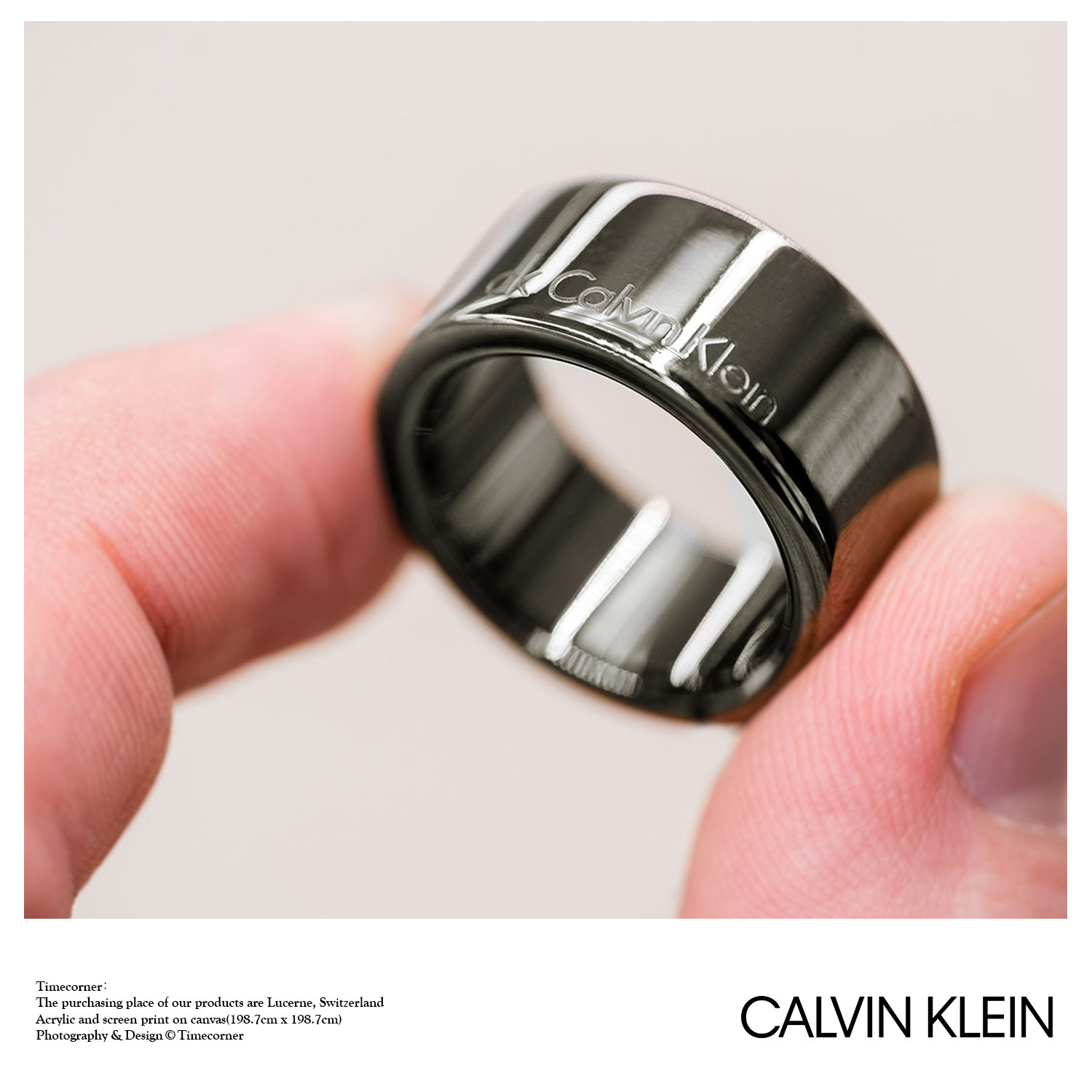 ring2015calvinkleinhookkj06er0301ck钨钢情侣戒指戒指