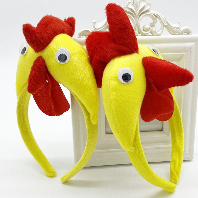 儿童表演动物头饰小鸡公鸡母鸡头箍幼儿舞台发饰