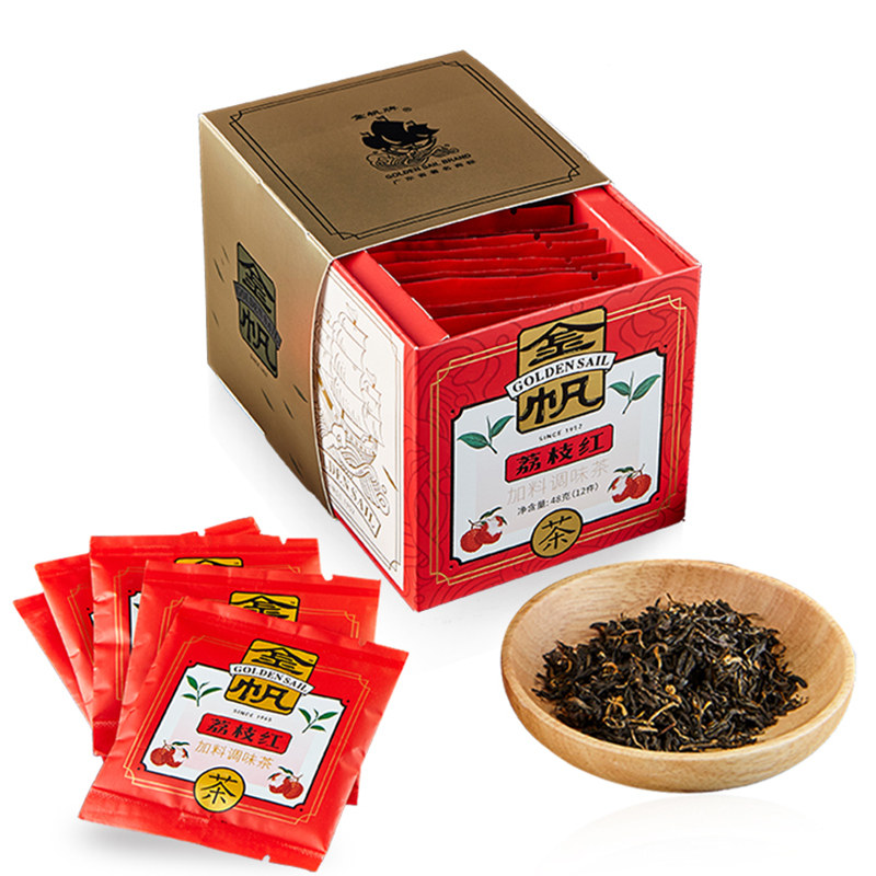 金帆牌茶叶荔枝红茶特级云南滇红茶包荔枝味冷泡果茶养胃茶荔枝红