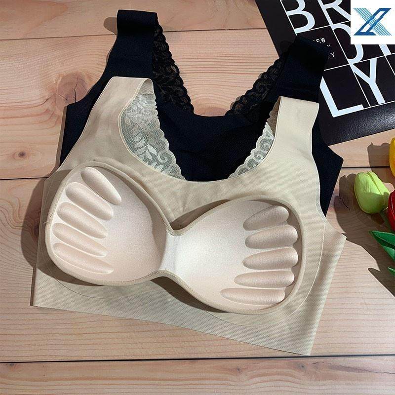 背带文胸背心聚拢蕾丝后背钢圈运动内衣女薄款文胸