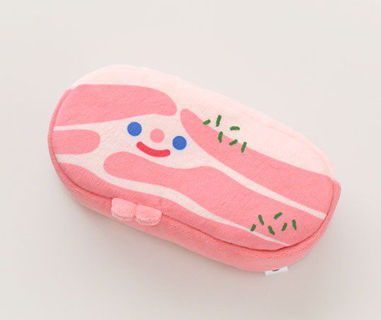 包邮韩国therecorderfactory笑脸培根文具笔袋trf笔袋