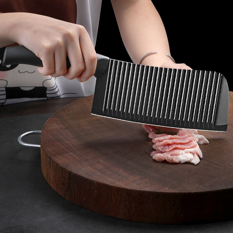 家用菜刀超快锋利厨房波浪刀具厨师专用切片菜刀