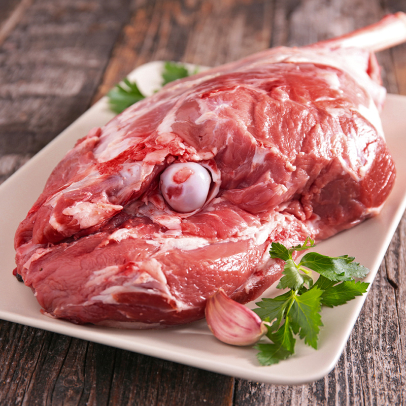 羊羔羔羊法式后腿4.3斤内蒙古羊肉新鲜烧烤食材生生羊腿
