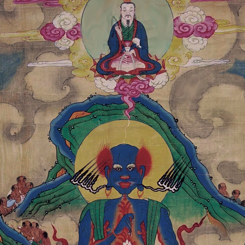 面燃大士画像挂画普渡太乙天尊观音化身水陆国画