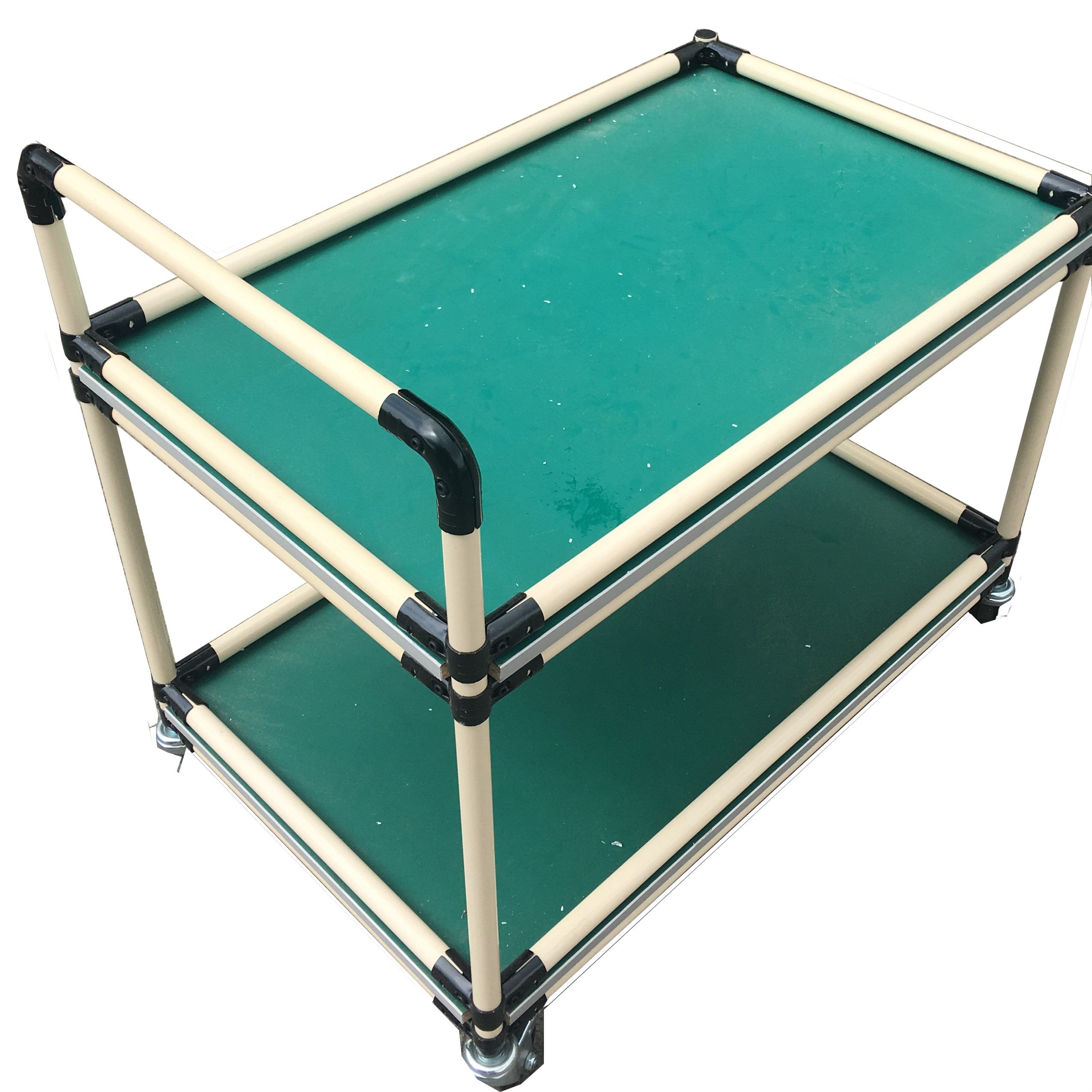 工作台推车精益防静电物料周转车转车双层工具车