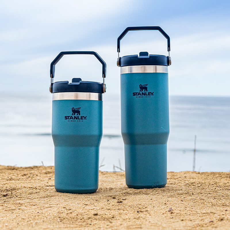 吸管stanley不锈钢真空折叠手提大容量保冷保冰车载保温杯