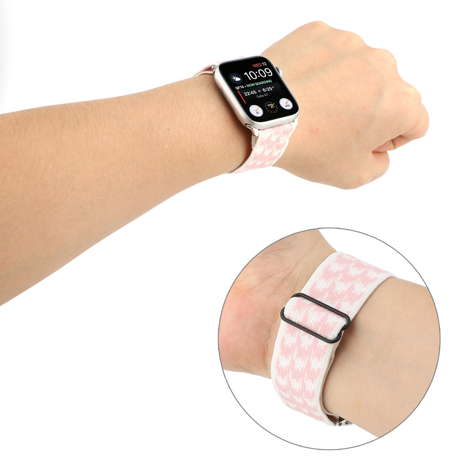 表带applewatch6潮牌彩虹seiphone男女44mm2代苹果智能手表手环表带