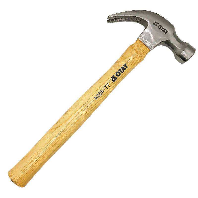 易尔拓羊角胡桃木高碳钢锤头锥形锤子家用钉锤起钉金属罐