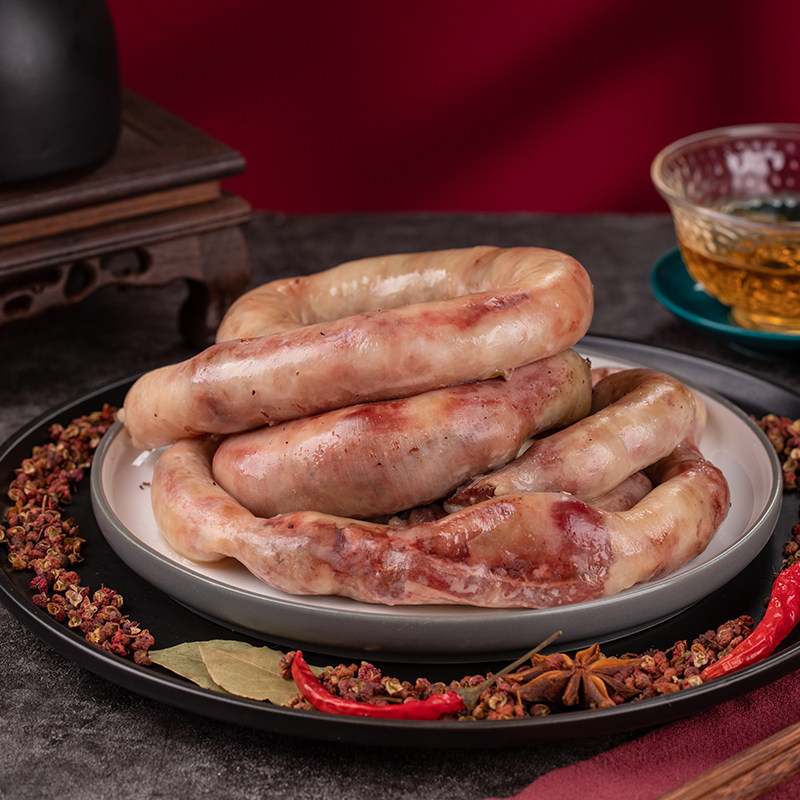 淀粉羊血沙葱手工恩科网红熟肉肉肠羊肉古纯香肠