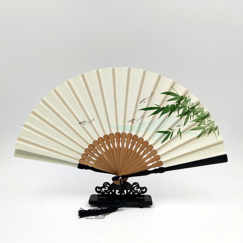 扇子古风汉服折叠便携收缩折扇竹质竹子手工扇子