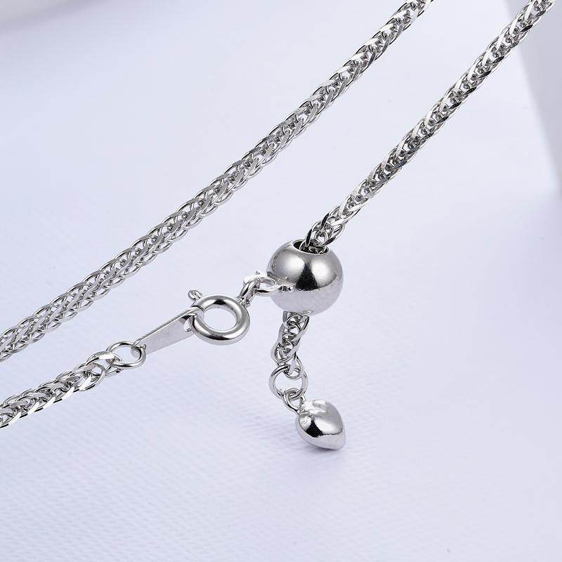 日本tg925银镀白金项链意大利纯银毛衣吊坠锁骨项链