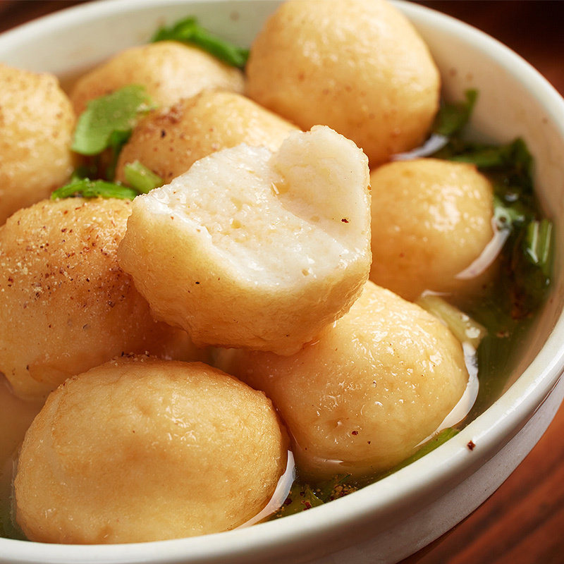 四海海鱼炸大细粒鱼丸麻辣烫火锅打边炉圆子鱼鱼丸