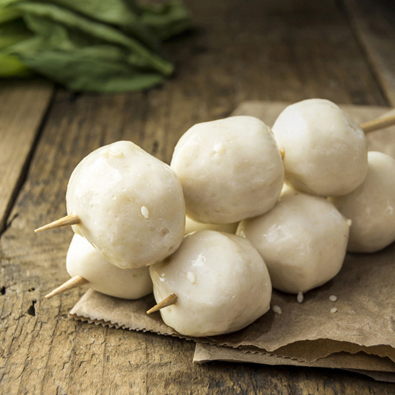 四海鱼丸风味潮汕丸子弹丸关东海鱼串串烧烤鱼丸