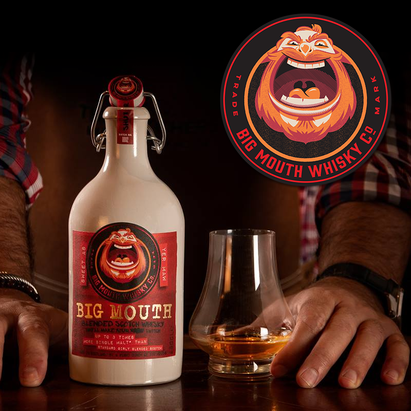 倾酌bigmouth大嘴嘴巴苏格兰调和威士忌500ml英国威士忌