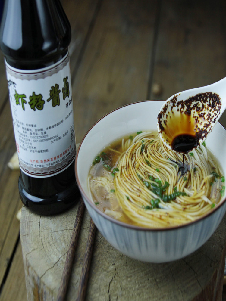 两瓶苏州特产老字号虾子虾籽酱油虾仔手工酿造酱油