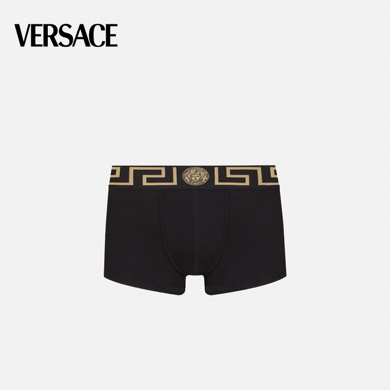 versace范思哲男士美杜莎希腊回纹镶边平角裤内内裤男平角内裤