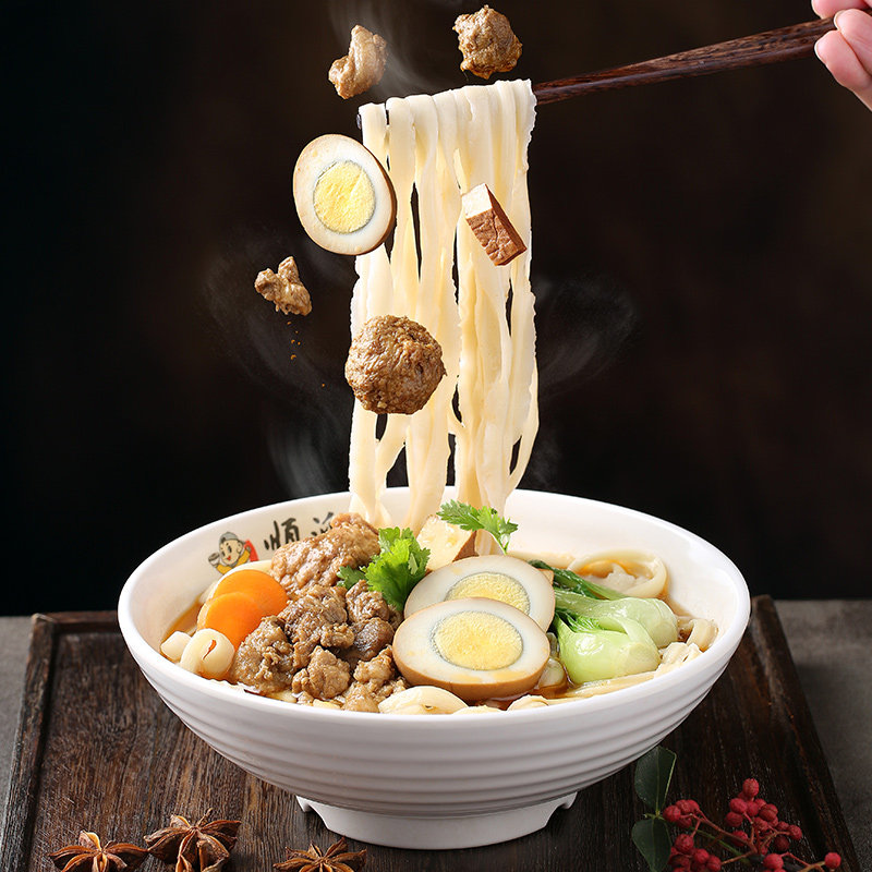 面带拉面速食方便油炸6袋顺溜402g削面山西面条