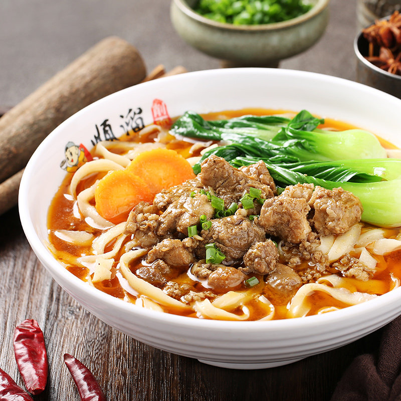 面带拉面速食方便油炸6袋顺溜402g削面山西面条