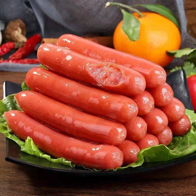 台湾热狗烤肠50根早餐香肠原味手抓饼冷冻肉香肠