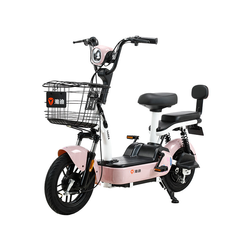 雅迪电动车小型踏板电瓶车通勤代步铅酸可提亲子电动自行车