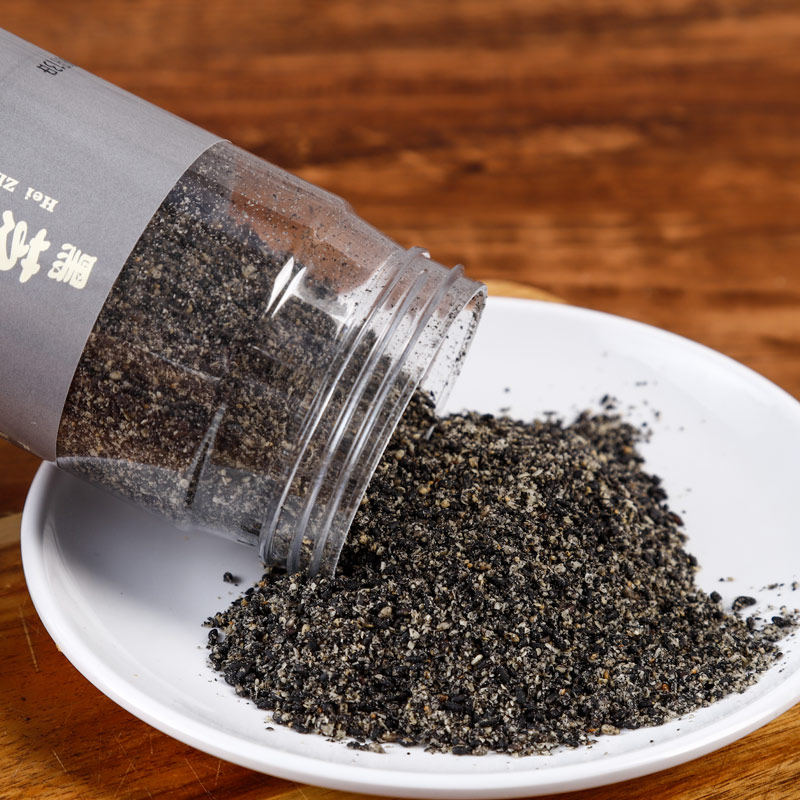 黑芝麻盐手工蘸料农家山东河南特产商用咸味纯芝麻盐熟即食芝麻盐