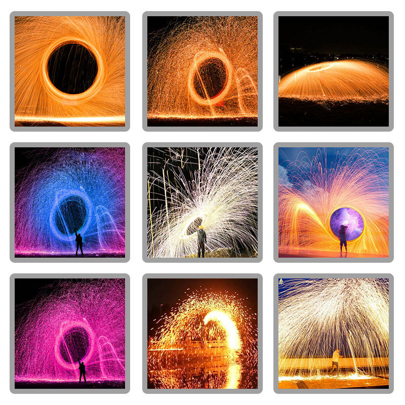 网红钢丝棉甩花火打铁花酷甩烟花10卷