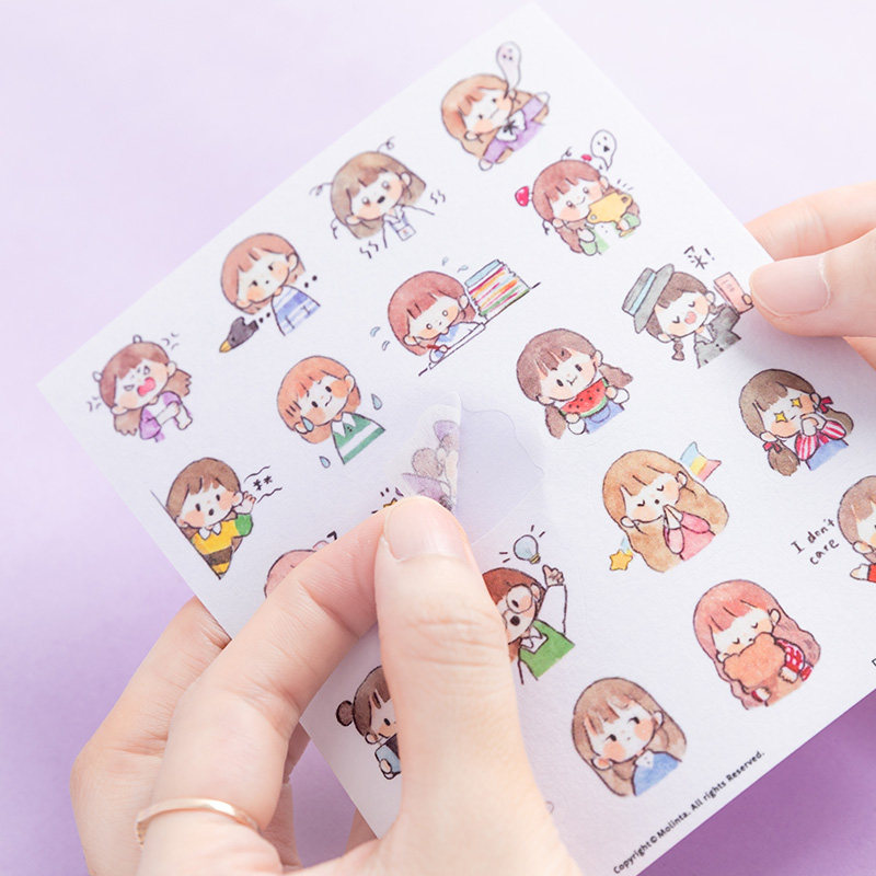 贴纸小东东北阿卓表情可爱人物情绪日常手帐贴纸