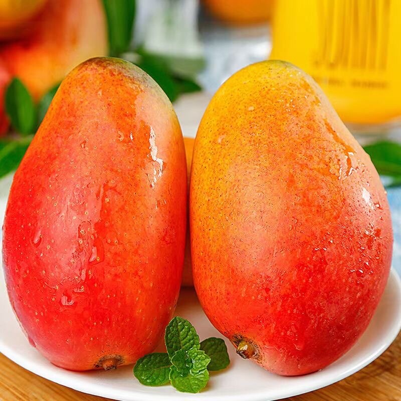 香甜10斤忙亡彩芒水果红金龙特大新鲜多汁芒果芒果