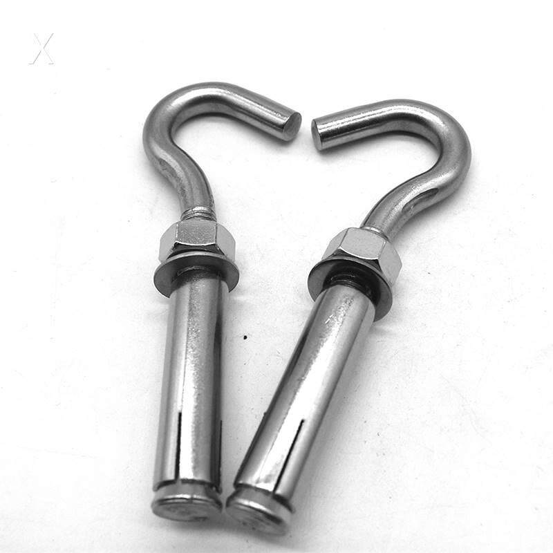 膨胀不正正宗锈钢6mm8吊煽电热水器挂钩带钩螺栓膨胀螺丝