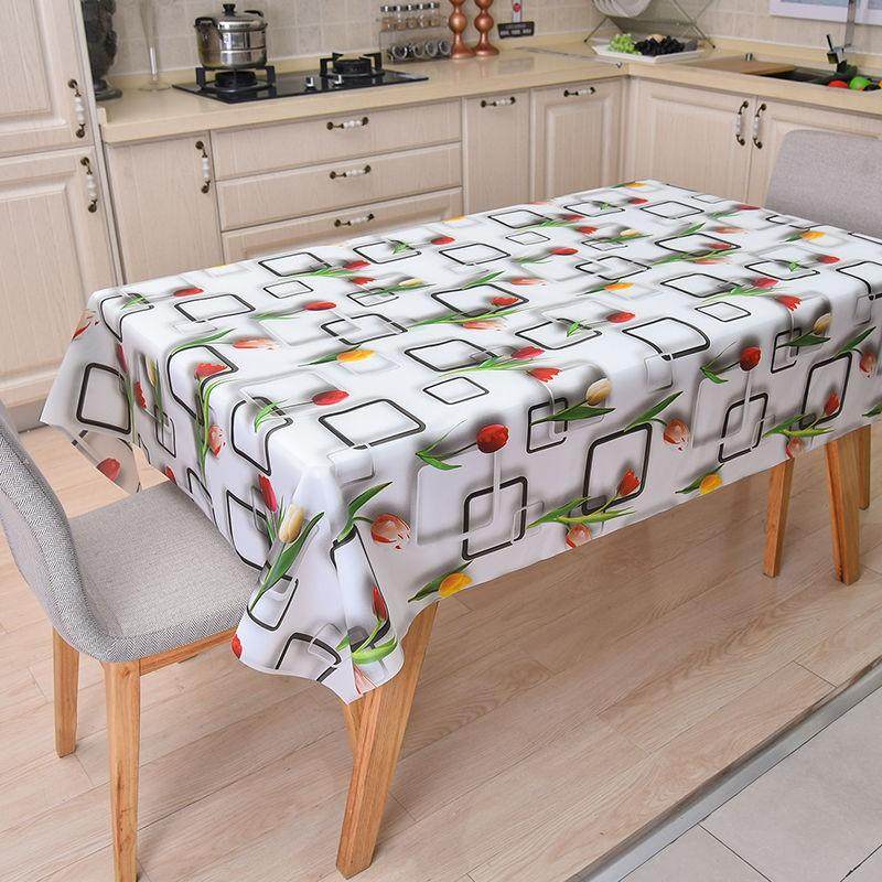 餐桌平面桌布布防防水防滑免洗塑料客厅茶几桌布