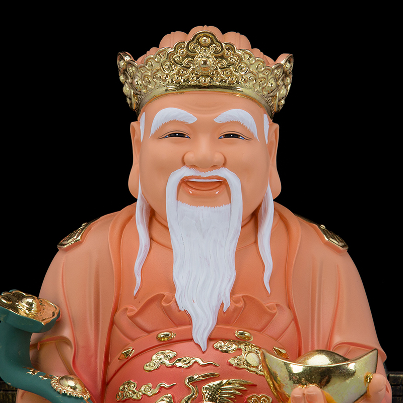 土地落尘神像公公婆婆福德老爷树脂供奉摆件