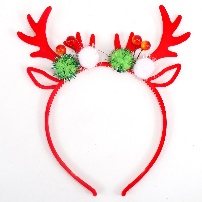 圣诞节头饰麋鹿雪人发箍小鹿鹿角头箍节日装扮圣诞装饰品