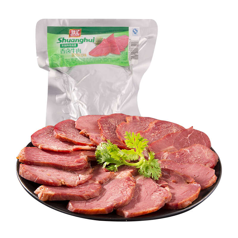 双汇直营香卤牛肉熟食方便速食卤制下饭菜午餐肉250g