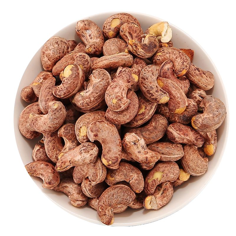 紫皮腰果盐焗500g袋装新鲜原味带皮大颗粒带衣腰果仁孕妇零食干货