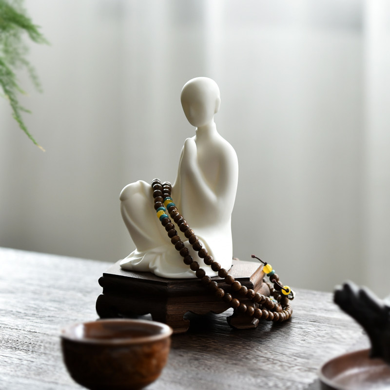 陶瓷创意无相佛小摆件家居玄关新中式禅意人物摆件