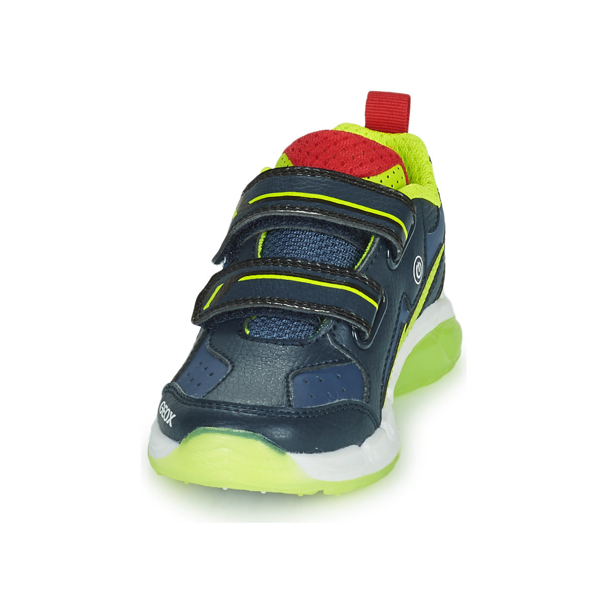 geox健乐士童鞋板鞋春秋男孩海蓝色绿色中帮透气运动鞋