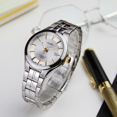 alba雅柏情侣手表日本机芯简约复古男女as9775x1日韩腕表