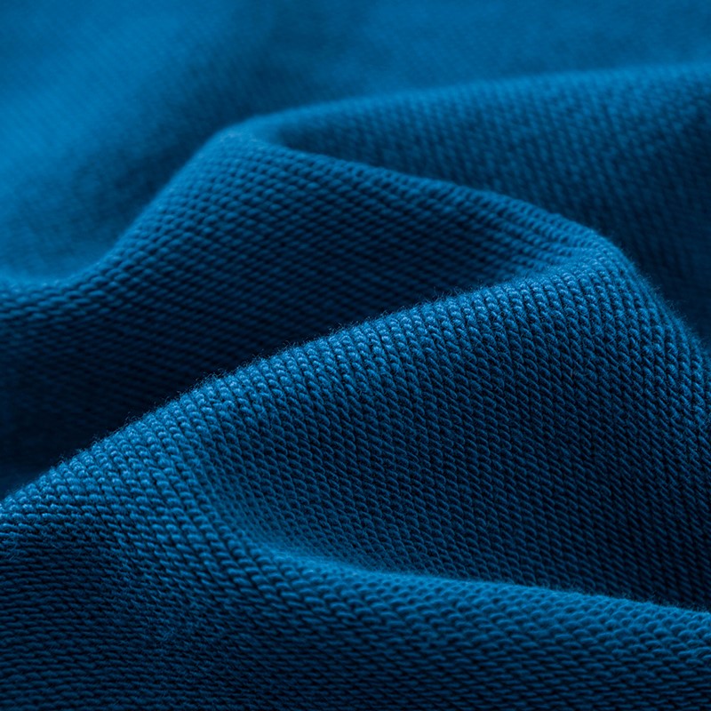 宝石蓝340g重磅毛圈布冷色色调圆领卫衣纯色宽松其它元器件